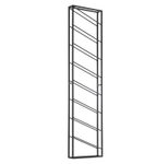 WOHNLING WL6.686 Weinregal Wand Schwarz 36 cm x 8 cm x 150 cm