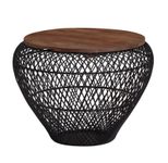 WOHNLING WL6.707 Couchtisch Schwarz 60 cm x 60 cm x 45 cm