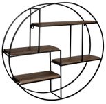 WOHNLING WL6.750 Wandregal Schwarz 70 cm x 18 cm x 70 cm