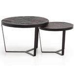 WOHNLING WL6.766 Couchtisch (2er Set) Schwarz 60 cm x 60 cm x 40 cm