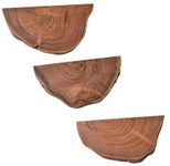 WOHNLING WL6.776 Wandregal 3er Set Akazie 47 cm x 25 cm x 4 cm