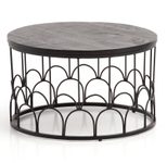 WOHNLING WL6.800 Couchtisch Schwarz 60 cm x 60 cm x 36 cm