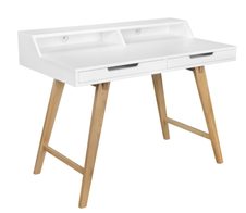 WOHNLING WL5.186 Schreibtisch Weiß 60 cm x 110 cm x 85 cm