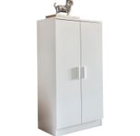 WOHNLING WL5.269 Schuhschrank Weiß 55 cm x 35 cm x 108 cm