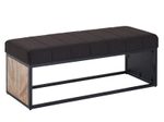 WOHNLING WL6.487 Sitzbank Stoff 105x40x40 cm Polsterbank mit Metallgestell Schwarz