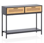 WOHNLING WL6.827 Konsolentisch Schwarz 100 cm x 30 cm x 75 cm