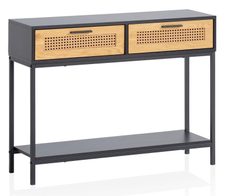 WOHNLING WL6.827 Konsolentisch Schwarz 100 cm x 30 cm x 75 cm