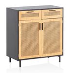 WOHNLING WL6.830 Sideboard Schwarz 80 cm x 40 cm x 87 cm