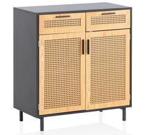 WOHNLING WL6.830 Sideboard Schwarz 80 cm x 40 cm x 87 cm