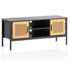 WOHNLING WL6.831 Lowboard Schwarz 110 cm x 40 cm x 48 cm