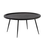 WOHNLING WL6.838 Couchtisch Schwarz Mango 75 cm x 75 cm x 38 cm