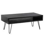 WOHNLING WL6.841 Couchtisch Schwarz Mango 100 cm x 50 cm x 40 cm