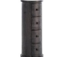 WOHNLING WL6.842 Design Sideboard Schwarz 34 cm x 34 cm x 85 cm