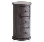 WOHNLING WL6.843 Design Sideboard Schwarz 34 cm x 34 cm x 65 cm