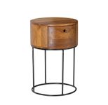 WOHNLING Nachtkonsole WL6.849 Sheesham 40 cm x 40 cm x 60 cm