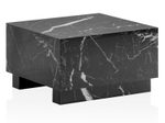 WOHNLING WL6.851 Couchtisch MONOBLOC Schwarz (Marmor) 60 cm x 60 cm x 35 cm