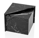 WOHNLING WL6.856 Couchtisch MONOBLOC (2er Set) Schwarz 50 cm x 50 cm x 42 cm