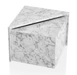 WOHNLING WL6.857 Couchtisch MONOBLOC (2er Set) Weiß 50 cm x 50 cm x 42 cm