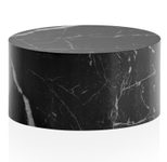 WOHNLING WL6.859 Couchtisch MONOBLOC Schwarz (Marmor) 60 cm x 60 cm x 30 cm