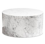 WOHNLING WL6.860 Couchtisch MONOBLOC Weiß (Marmor) 60 cm x 60 cm x 30 cm