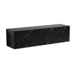 WOHNLING WL6.863 Lowboard Hängend Marmor-Optik Schwarz 120 cm x 30 cm x 30 cm