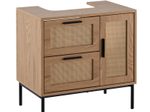 WOHNLING WL6.876 Waschbeckenunterschrank Braun 60 cm x 40 cm x 60 cm
