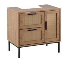 WOHNLING WL6.876 Waschbeckenunterschrank Braun 60 cm x 40 cm x 60 cm