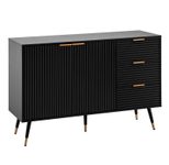 WOHNLING WL6.882 Sideboard Schwarz 120 cm x 40 cm x 80 cm
