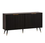 WOHNLING WL6.885 Sideboard Schwarz 150 cm x 39 cm x 81 cm