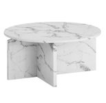 WOHNLING WL6.913 Couchtisch Weiß 70 cm x 70 cm x 33 cm