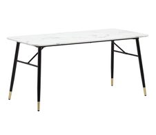 WOHNLING Esszimmertisch Marmor-Optik WL6.955 weiß