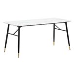 WOHNLING Esszimmertisch Marmor-Optik WL6.963 weiß