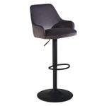 WOHNLING Barhocker WL7.006 Samt grau