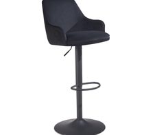 WOHNLING Barhocker WL7.007 Samt schwarz