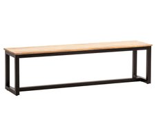 WOHNLING WL7.066 Esszimmerbank Akazie Massivholz Metall Loft-Style 160x40x45 cm