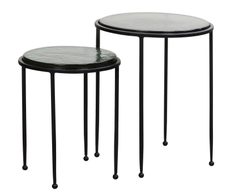 WOHNLING WL7.129 Beistelltisch (2er Set) Grün 45 cm x 45 cm x 52 cm