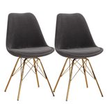 WOHNLING 2er Set Esszimmerstuhl CARA WL7.140 grau