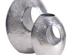WOHNLING WL7.189 Deko Vase 2er Set Aluminium Silber mit Tragegriff