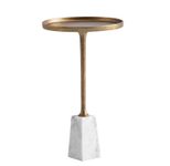 WOHNLING WL7.207 Beistelltisch Echter Marmor / Metall 30x30x55 cm