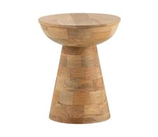 WOHNLING WL7.307 Beistelltisch 37x37x45 cm Mango Massivholz Natur gebleicht