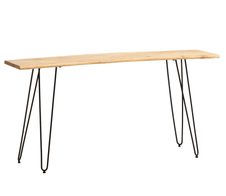 WOHNLING WL7.318 Konsolentisch 150x36x75 cm Akazie Massivholz Baumkante Anrichte Flur