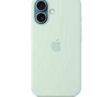 Apple iPhone 16 Silikon Case mit MagSafe, aquamarin