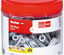 fischer SX Plus Spreizdübel 8 x 40 mm, 80 Stück
