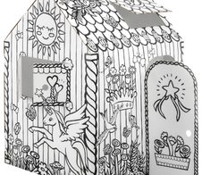 Bankers Box Ausmalbild Spielhaus Einhorn