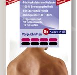 WUNDmed® Kinesiologie Tape Rücken schwarz 8 St.