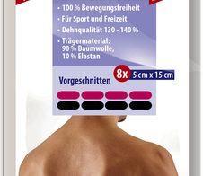 WUNDmed® Kinesiologie Tape Rücken schwarz 8 St.