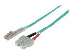 Intellinet Fiber Optic Patch Cable OM4 LC/SC 20m Violet