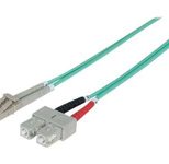 Intellinet Fiber Optic Patch Cable OM4 LC/SC 20m Violet