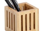 Zeller Stiftehalter Bambus 8,0 x 8,0 x 8,0 cm braun