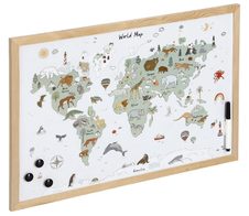Zeller Magnet-/Schreibtafel Weltkarte 60,0 x 40,0 cm